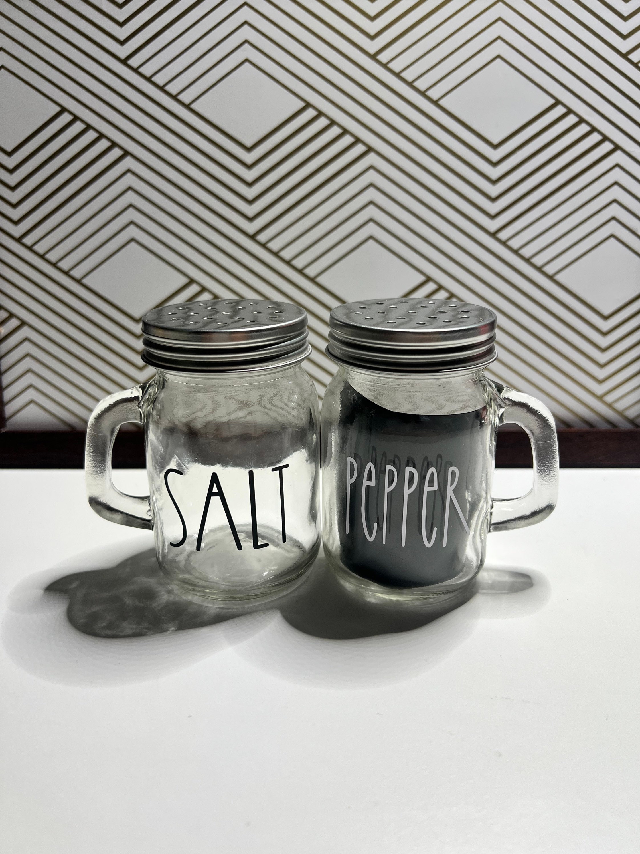 Barnyard Designs Salt and Pepper Shaker Set, Ceramic, Novelty Farmhouse Salt and Pepper Holders, Vintage Kitchen and Table Decor, Taupe, 2” x 3.25”