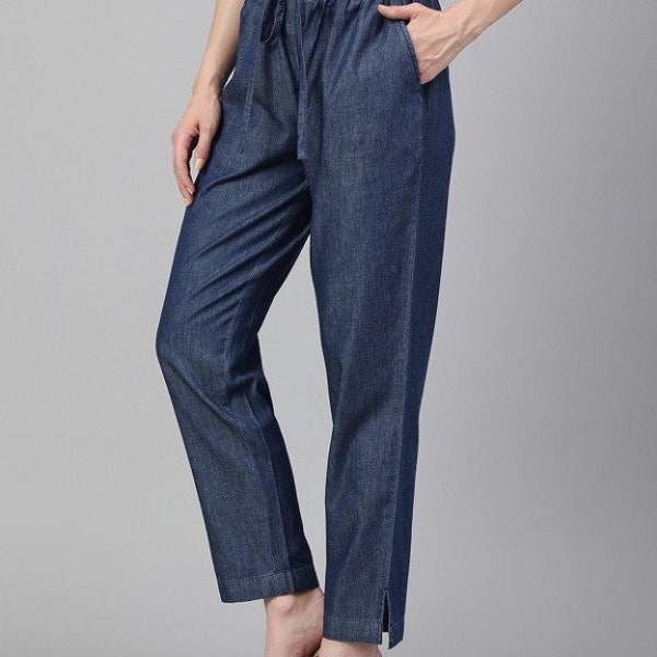Denim Pants | Jeggings | Cotton Pants | Active or Lounge Wear Pants | Dark Blue Jeggings | Skinny Jeans | Stretchy Pants | Comfort Fit