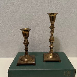 Vintage Pair of Brass Candlesticks
