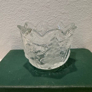 Vintage Mikasa Christmas Story Glass Candle Votive