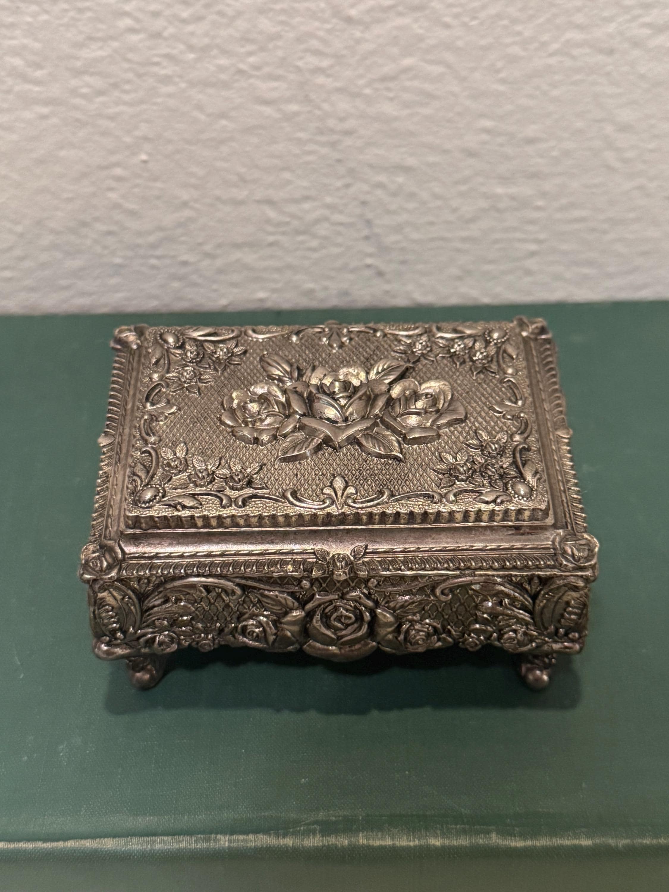 アンティーク　ジュエリーボックス　シルバー　銀製品　70年代 Japan Silver Jewelry Box - Etsy