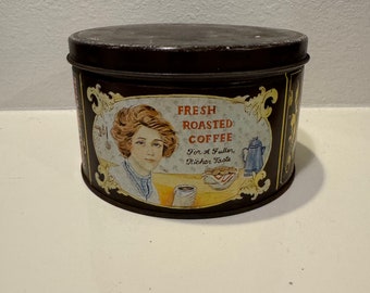 Vintage Mr. Coffee Advertisement Tin Container