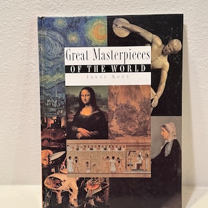 Vintage große Meisterwerke der Welt Kaffeetischbuch, Tischdekor, Fotografiebuch, berühmte Kunst
