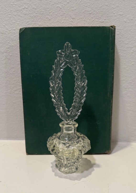 Vintage Pressed Clear Glass Flower Themed Perfume… - image 6