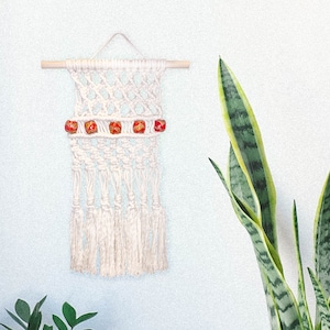 14&quot; Macrame Tapestry Beaded Wall Hanging