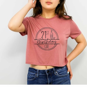 21. Geburtstag Mädchen Crop, Hallo 21 Crop, 21 und legal Geburtstag Mädchen Crop, Geburtstag Crew Crop, Geburtstag Mädchen Crop, 21 Alter Crop Top