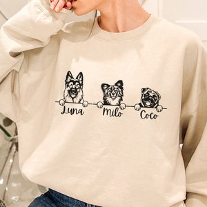 Bluza z twarzą psa, spersonalizowana bluza dla miłośników psów, bluza dla mamy psa, bluza dla miłośników zwierząt, prezent dla osoby lubiącej psy
