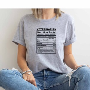 Vet Tech Nutrition Facts Shirt, Animal Doctor Shirt, Vet Technicus Shirt, Dierenarts Student Shirt, Toekomstig Dierenarts Shirt, Dierenarts Shirt