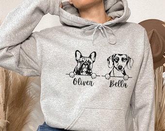 Custom Dog Face Hoodie, Personalized Dog Lover Hoodie, Dog Mom Hoodie, Pet Lover Hoodie, Gift for Dog Person, New Dog Owner Hoodie,