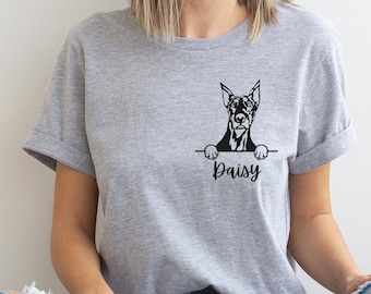 Custom Dog Face Shirt, Personalized Dog Lover Shirt, Dog Mom Shirt, Pet Lover Shirt, Gift for Dog Person, Custom Dog Tee, New Dog Owner Tee