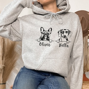 Custom Dog Face Hoodie, Personalized Dog Lover Hoodie, Dog Mom Hoodie, Pet Lover Hoodie, Gift for Dog Person, New Dog Owner Hoodie,