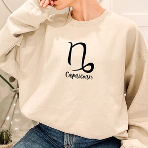 Capricorn Zodiac Sign Sweatshirt - Constellation Astrology Lover Sweatshirt - Zodiac Symbol Sweatshirt - Capricorn Birthday Sweatshirt