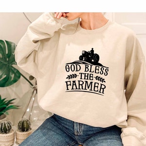 God Bless The Farmer Sweatshirt, Natur Life Sweatshirt, Farm Lady Geschenk, lokale Farm Sweatshirt, Traktor Sweatshirt, Cowgirl Sweatshirt