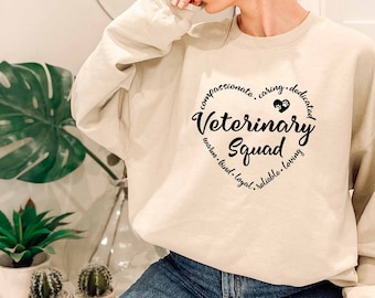 Veterinary Squad Sweatshirt, Veterinary Sweatshirt, Veterinary Tech Sweatshirt, Veterinary Assistant Sweatshirt, Future Veterinarian