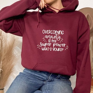 Angst Hoodie, Positive Hoodie, Priority Mentales Geschenk, Mentale Gesundheit Hoodie, Inspirational Hoodie, Suizidprävention Hoodie, Inspirational