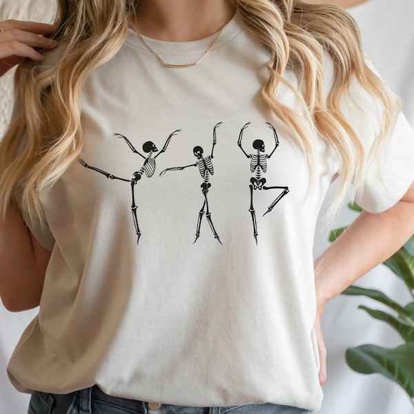 Dancing Skeleton Shirt, Dancer Skeleton Girl Shirt, Halloween Dance Team Shirt, Halloween Fall Shirt, Scary Movie Shirt, Ballerina Shirt