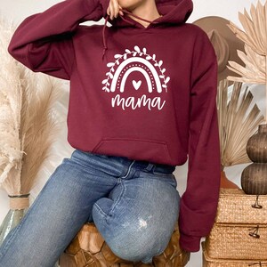 Mama Rainbow Hoodie, Fun Mother Hoodie, Happy Mom Gift, Rainbow Family Hoodie, Custom Family Hoodie, Mother Gift, Mom and Daughter Hoodie