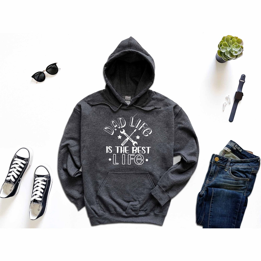 Dad Life Is The Best Life Hoodie, Best Dad Ever Hoodie, Proud Black Dad Gift, Dad Life Gift, Superhero Dad Hoodie, Funny Dad Hoodie New Hoodie