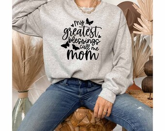 Moletom Blessing Call Me Mom, Moletom Faith Mother, Presente de Maternidade Feliz, Moletom Bônus Mamãe, Moletom Feliz Dia das Mães