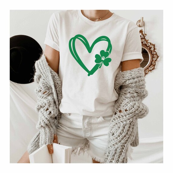 Irish Heart Lucky Shamrock Dog Paws T-Shirt Irish Heart Lucky Shamrock Dog Paws T-Shirt