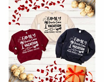 Sudadera Vacaciones Familiares, Sudadera Familia Punta Cana Sudadera Viaje Verano, Sudadera Modo Avión, Sudadera Viajero, Niñas