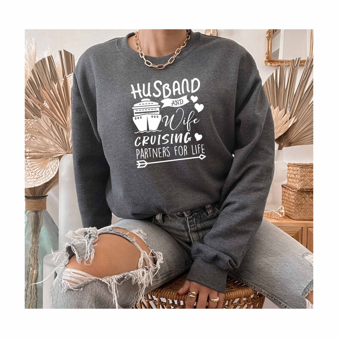 Sudadera de marido y mujer, sudadera de crucero familiar, sudadera de