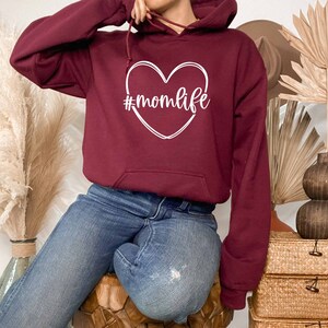 Mom Life Heart Hoodie, Mama Family Hoodie, Mothers Day Hoodie, Mom And Daughter Hoodie, Pregnancy Reveal Hoodie, Mother Life, Boss Mom