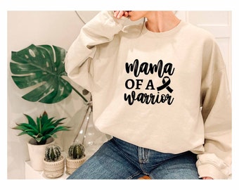 Mama eines Kriegers Sweatshirt, Wir kämpfen zusammen Geschenk, Stärker als Krebs Sweatshirt, Krebs Bewusstsein Sweatshirt, Geschenk für Krebs