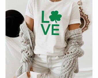 Love Clover Shirt, Irish Clover Shirt, Irish Pub Shirt, Lucky Green Shirt, Irish Beer Shirt, Happy Go Lucky Shirt, St Patricks Shirt