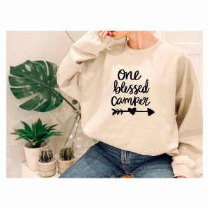 One Blessed Camper Sweatshirt, Forest Life Sweatshirt, Tent Camping Sweatshirt, Camper Sweatshirt, Outdoor Lover Sweatshirt, Outdoor