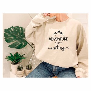 Adventure is Calling Sweatshirt, Camping Crew Sweatshirt, Nature Gift, Family Adventure Sweatshirt, Tent Camping Gift, Wildlife Sweatshirt