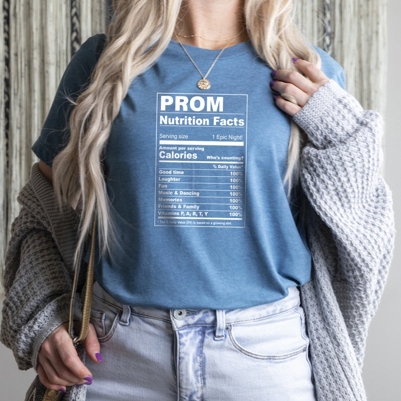 Prom Nutrition Facts Shirt, Prom 2023 Shirt, Prom Party Shirt ...