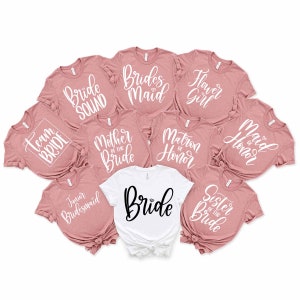 Bridal Party Shirt, Wifey Shirt, Bride Matching Gift, Bride Shirt, Bridesmaid Shirt, Team Bride Shirt, Engagement Shirt, Bride Squad Shirt