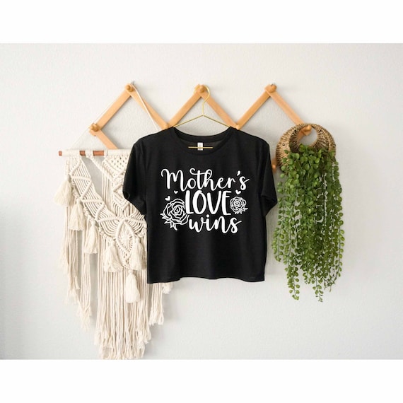 Mother Loves Win Crop Top, My Happy Mom Crop Top, Pregnancy Reveal