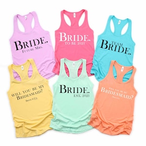 BrideCo Tank Top, Flitterwochen Geschenk, ich sagte ja Tank Top, Bachelorette Familie Tank Top, Braut Party Tank Top, Team Braut Tank Top, Vorschlag