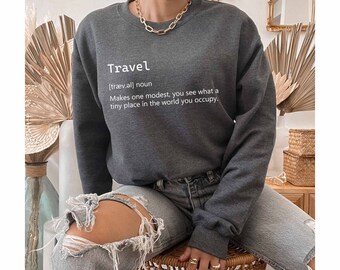Sudadera de vida de viaje, sudadera Wanderlust, sudadera de amante de viajes, regalo de aventurero, sudadera de modo vacay, sudadera de asistente de vuelo,
