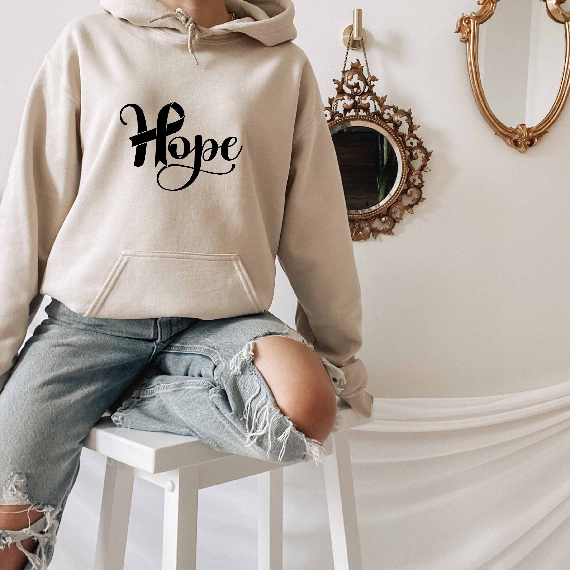 Sweat à Capuche Rose Son Combat Est Mon Combat - Cancer Du Sein - Message De Soutien