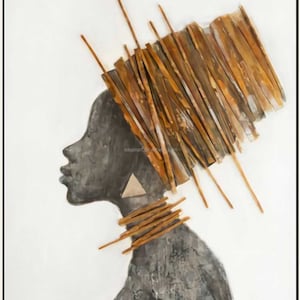 Saharan Queen Profile II - Canvas / Art on Canvas / Unframed / African American Art / Black Art