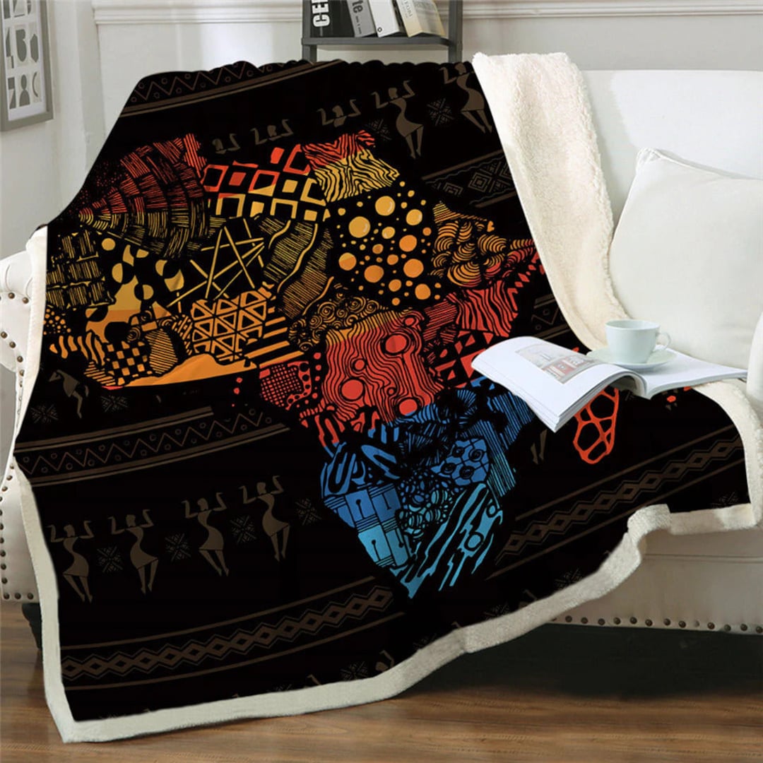 Africa Throw Black / African American Throw / Afrocentric Throw Etsy