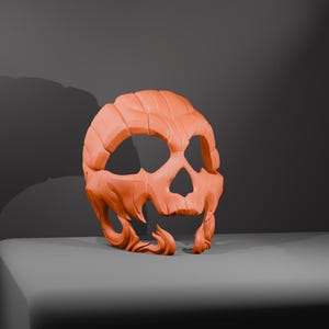 Ornate Pumpkin Face Mask 3D Print File: Halloween Cosplay (STL & 3MF Digital Download)