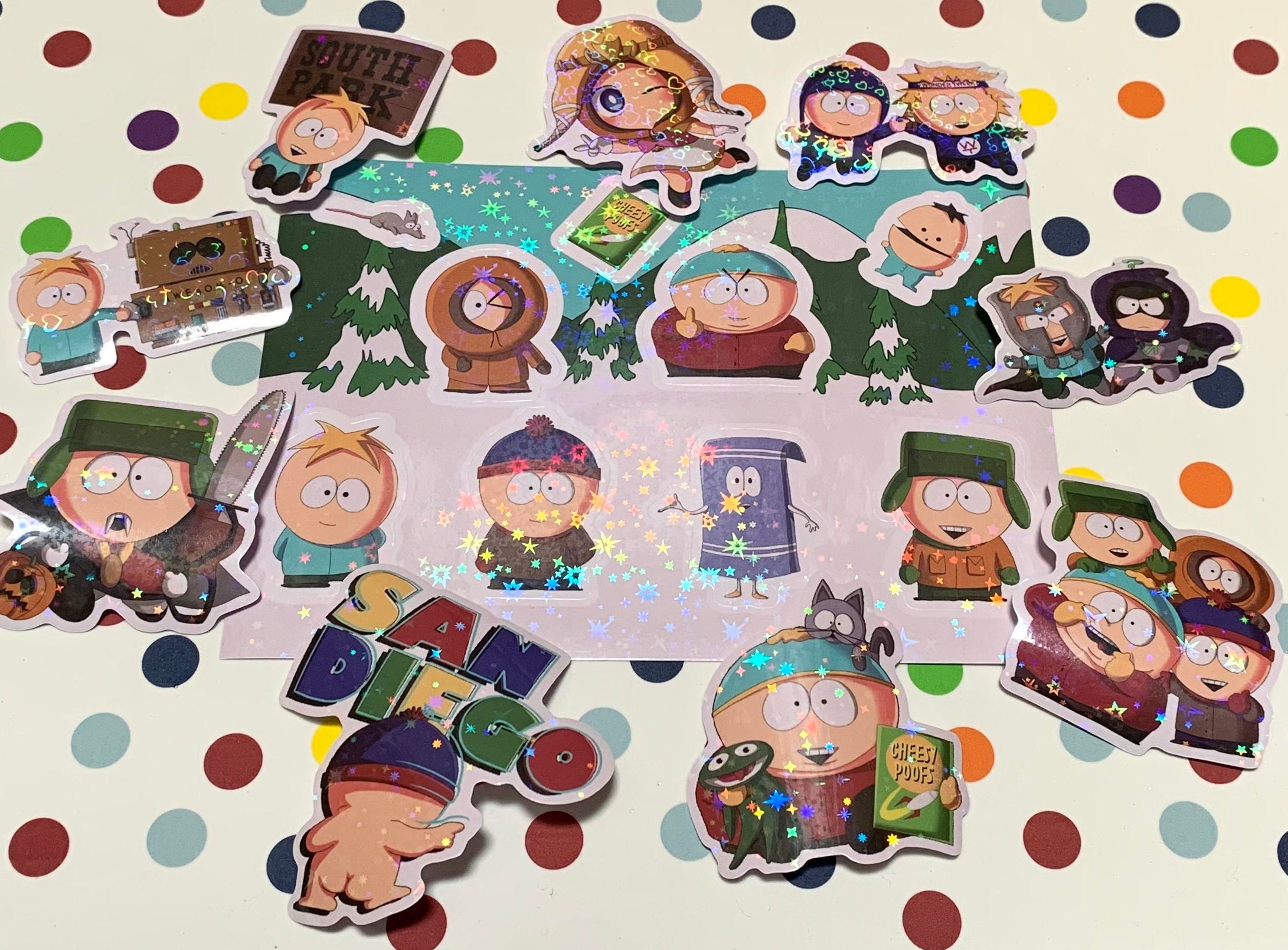 South Park Sticker Pack Die Cut Vinyl Large Delux Stickers Variety Pac -  Bracelet