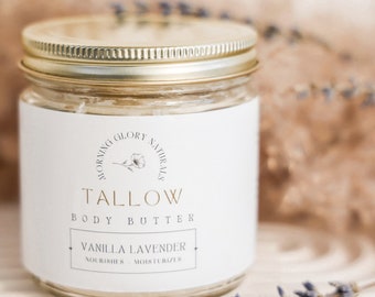 Suet Tallow Body Butter | Vanilla Lavender 6oz.