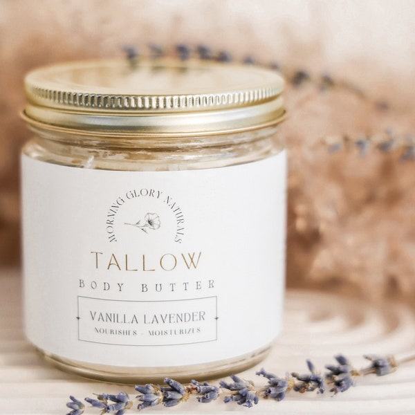 Suet Tallow Body Butter | Vanilla Lavender 6oz.