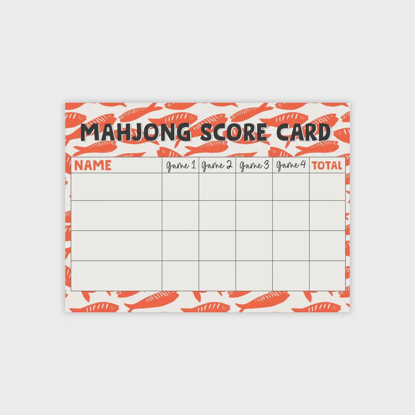 Mahjong Score Card.pdf Mahjong Score Card Printable, Cute Mahjong Score Sheet, Game Night ...
