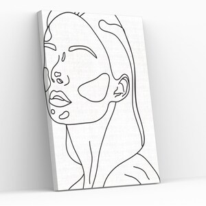WOMAN ART PRINT, Minimalistic Print, Downloadable Print, Decor, Sketch Drawing