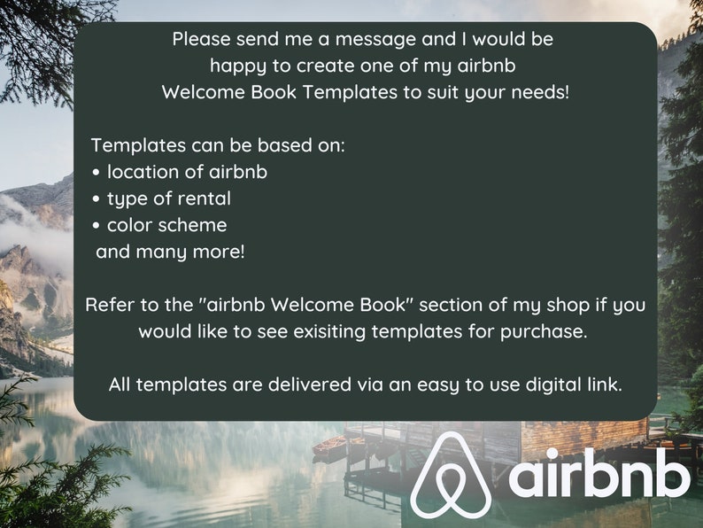 Custom Guest Book Template for Vacation Rental Airbnb House