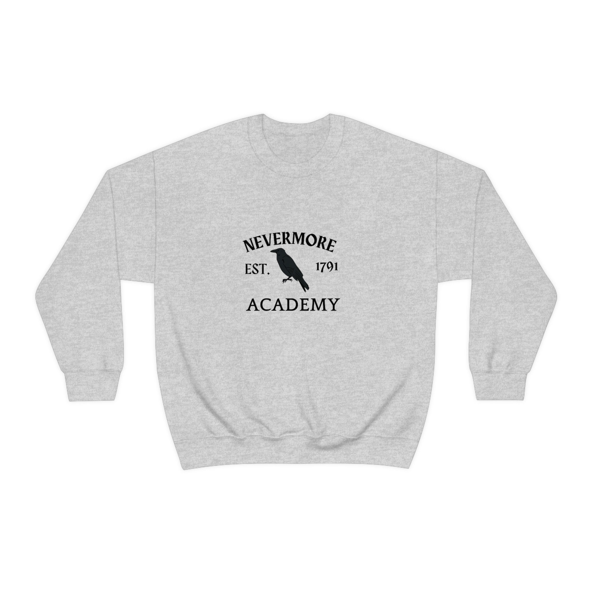 Discover Nevermore Academy Sweatshirt, Wednesday Addams, Dark Academia Sweatshirt , Vintage Academy Shirt, Wednesday Merch, Wednesday Sweatshirt