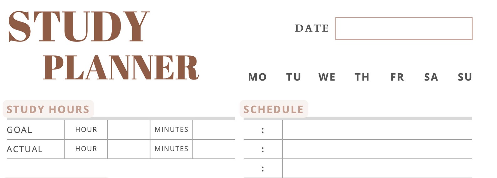 STUDY PLANNER TEMPLATE FREE PDF visual data 3
