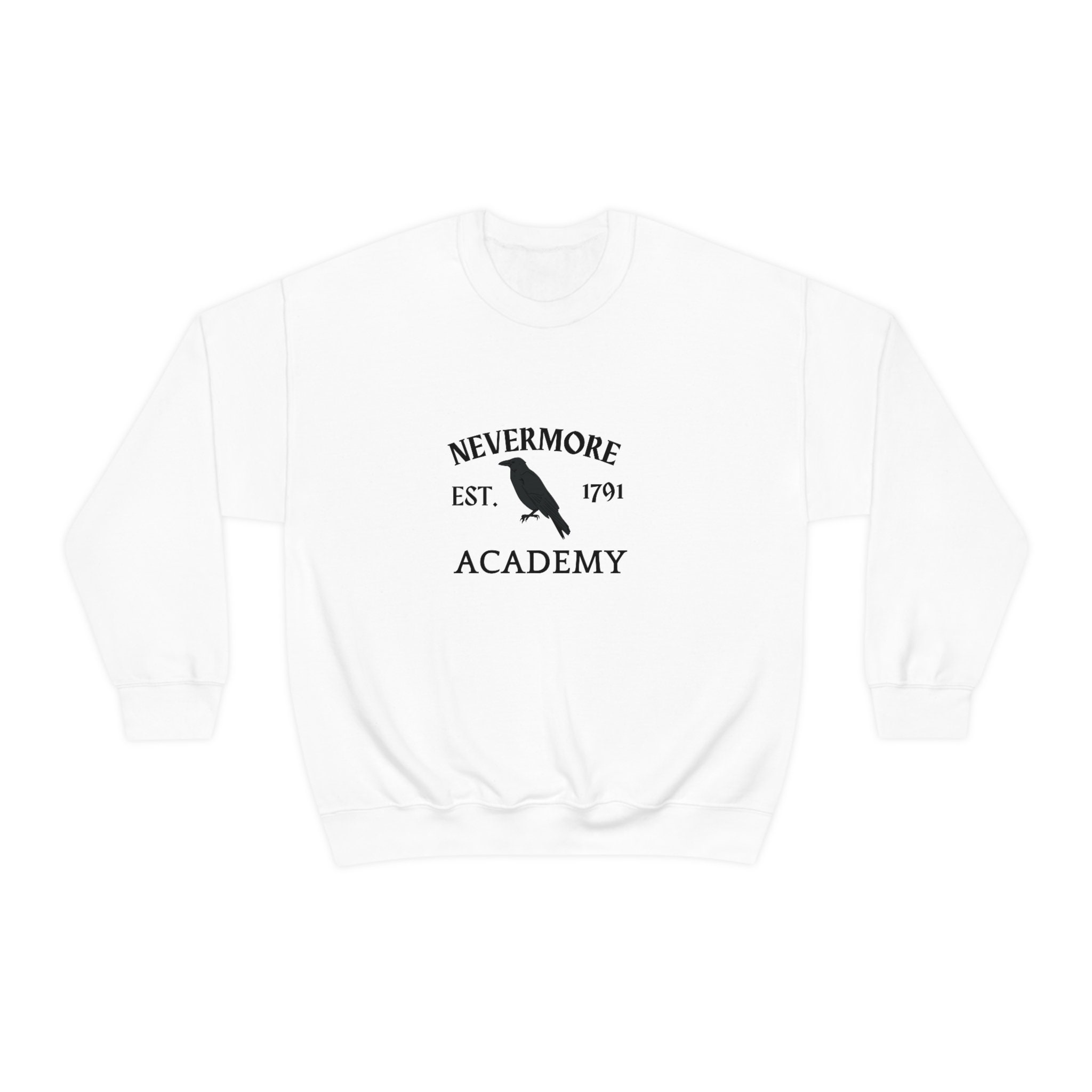 Discover Nevermore Academy Sweatshirt, Wednesday Addams, Dark Academia Sweatshirt , Vintage Academy Shirt, Wednesday Merch, Wednesday Sweatshirt