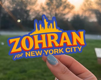 Zohran Mamdani Sticker, Zohran Car Magnet, 2025 Campaign Decal, Progressive Bumper Sticker, Vote Zohran Magnet, Die-Cut Magnets
